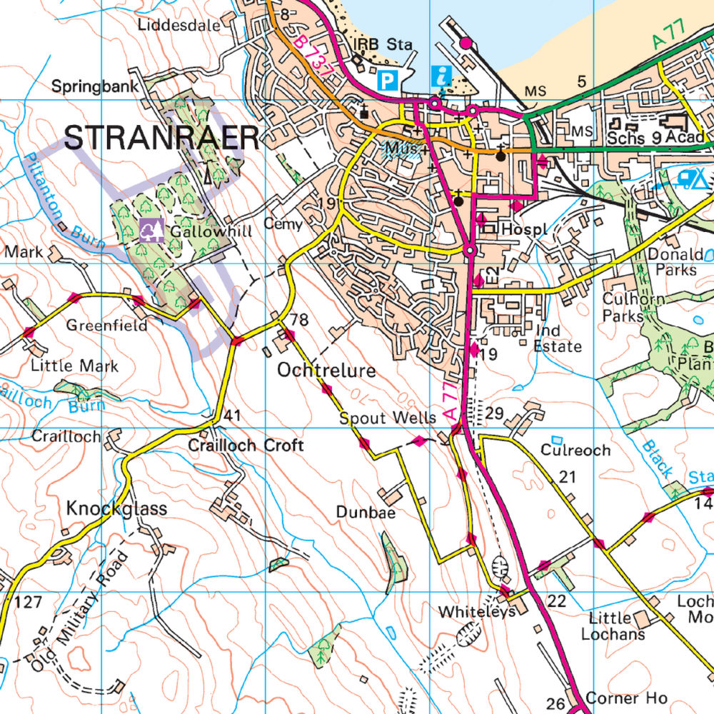 OS82 Stranraer Glenluce Surrounding area